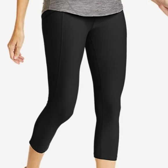 NWT Eddie Bauer Women's Trail Tight Capri High Rise Size Small - Picture 1 of 8